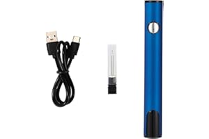 BTFO Cordless Soldering Iron Pen Pencil, Rechargeable Thread Zapper Burner Tool with Adjustable Voltage, Portable 510 Threaded Cart Cartridge Battery Pen for Electronics Repair and DIY Projects (Blue)