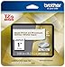 Brother Printer Brother P-touch TZe-PR254 Gold Print on White Glitter Premium Laminated Tape 24mm (0.94”) wide x 8m (26.2’) long, TZEPR254