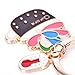 JUNKE 4 PCS Succulent Cactus Pot Keychain Novelty Metal Cute Plant Shape Keyring Charmed Gifts for Kids Women Girls Boys