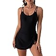 Eomenie One Piece Swimdress Swimsuits for Women Tummy Control Swim Dresses Skirt Bathing Suit