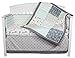 Uptown Giraffe 5 Piece Baby Bedding Set with Bumper and Diaper Stacker by The Peanut Shell