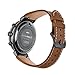 Kartice Compatible with ASUS ZenWatch 3 Band,Vintage Genuine Leather Watch Band Strap Replacement Watchband Metal Clasp Buckle (Brown 14mm)