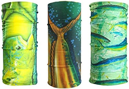 Evaric 3 Pieces Outdoor Sporst Fishing Scarf Bandana Headwear Mahi Tail Tuna