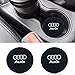 CARFORU 2 Pack Auto Sport 2.75 Inch Diameter Oval Tough Car Logo Vehicle Travel Auto Cup Holder Insert Coaster Can Car Interior Accessories Anti Slip Cup Mat Fit for Audi Accessory