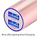 iPhone Car Charger, IWAVION 4.8A/24W Dual Rapid USB Ports Car Charger with 3FT Nylon Braided Lightning Cable Cord For Apple iPhone 7/7 Plus/6 6S Plus 5S 5 5C SE, iPad Air/Pro/Mini, iPod(Rose Gold)
