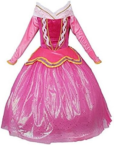 CXFashion Princess Aurora Dress Girl Party Dress Pagnent Costume for Christmas (4-5Y)