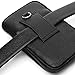 VIIGER Vertical Leather Phone Case Holster with Belt Clip Dual Zipper Pocket Belt Loop Pouch Bag Men Belt Pouch Holder Cellphone Belt Case Compatible with iPhone 12 Pro Max 8 Plus 7 Plus 6 Plus, black