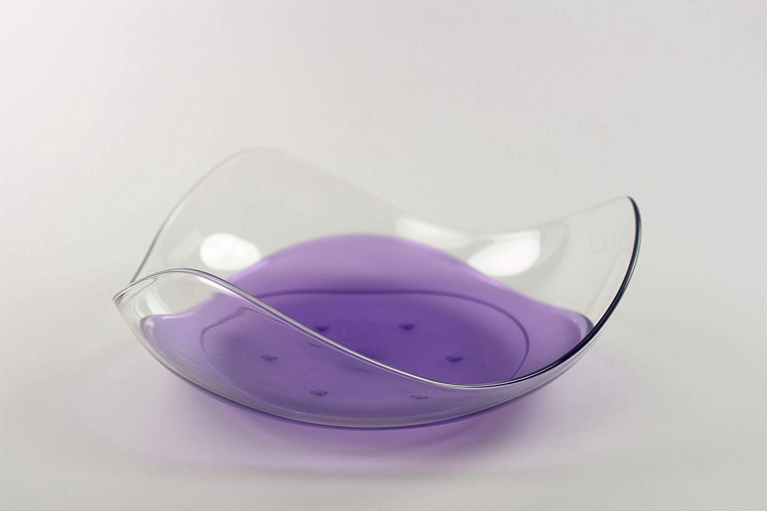 TUPPERWARE Eleganzia Serving Bowl Tray clear purple
