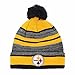 OTS NFL Pittsburgh Steelers Men's Huset Cuff Knit Cap with Pom, Team Color, One Size