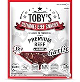 Toby's USDA Premium Beef Biltong / Jerky South African Style - Garlic - 2.5 oz