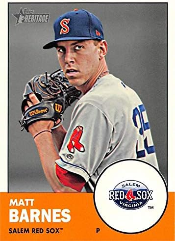 Matt Barnes Baseball Card Salem Boston Red Sox 2012 Topps