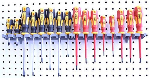 MLTOOLS 8 Tool V-Slot Screwdriver Organizer |Pegboard Tool Organizer |Made in USA | VS8226 (2 Pack)