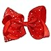 CN Large Hair Bows,8inch Grosgrain Ribbon Soild Color Huge Big Rhinestone Hair Bow For Girls Baby Pack of 9