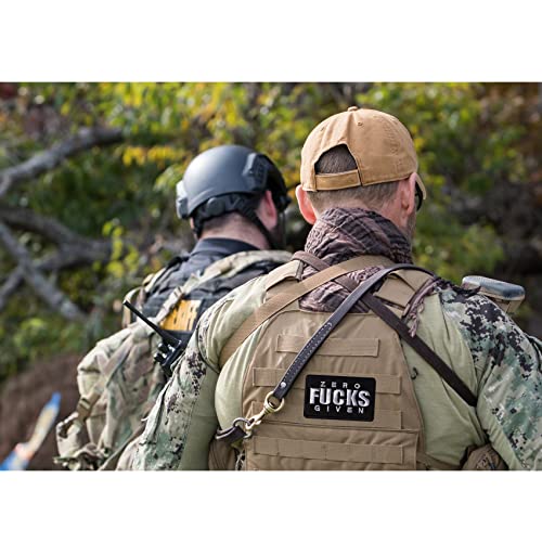 GYGYL 2Pcs Tactical Funny Flag Patch, Zero Fucks Given Embroidered Patch, Hook Fastener American Military Patches Set for Tactical Caps, Bags, Backpacks, Tactical Vest, Military Uniforms