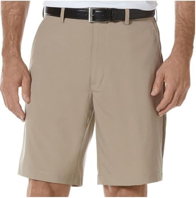 Amazon.com: PGA Tour Men's Flat Front Expandable Waist Golf Shorts (40, Khaki): Clothing