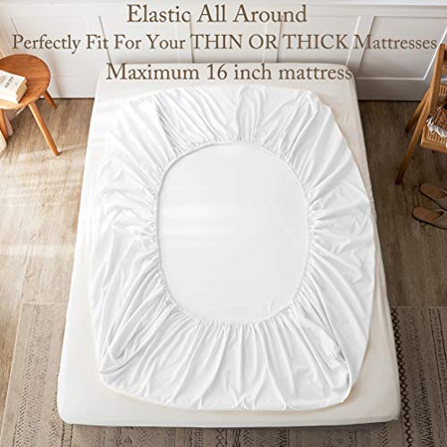 LBRO2M Bed Sheets Set Queen Size 6 Piece 16 Inches Deep Pocket 1800