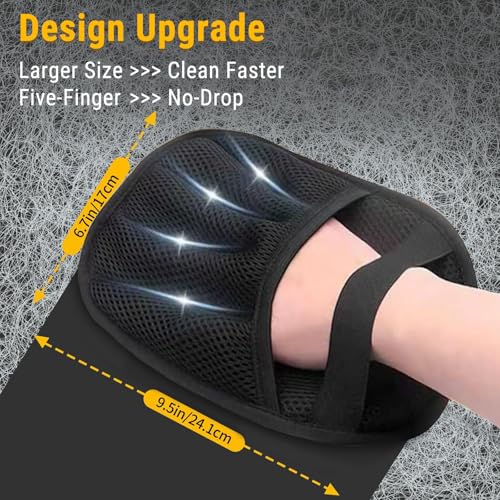 TORVEN Pet Hair Remover Glove - Brush Glove for Dogs and Cats, Antistatic and Reusable, Removes Hair from Sofa, Clothes, Cars and Carpets (1)