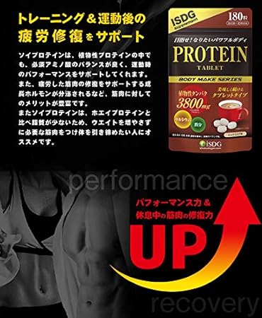 Amazon Isdg ボディメイクシリーズ プロテイン タブレット 115 2g 640mg 180粒 医食同源ドットコム ソイ プロテイン