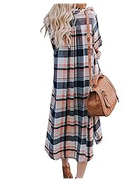 Kimono de mujer ligero y largo con estampado de cuadros
