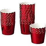 50 Pcs Paper Cupcake Liners Baking Cups, Holiday/Parties/Wedding/Anniversary(Red)