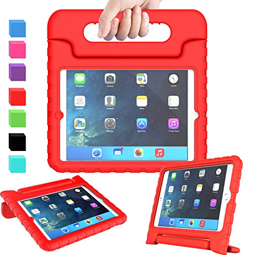 AVAWO Kids Case Compatible for iPad Mini 1 2 3 - Light Weight Shock Proof Handle Stand Kids Compatible for iPad Mini, iPad Mini 3rd Generation, iPad Mini 2 with Retina Display - Red