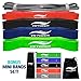 Victorem Pull Up Assistance Bands - Set of 5 - Power Resistance Bands for Stretching, Strengthening, Therapy, Upper and Lower Body Exercises - with 5 Mini Loop Bands - Dark Color Set