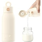 Portable Milk Warmer for Travel 17oz Large Capacity Baby Milk Warmer Fast Heating for Breast Milk Formula Water with Fast Charger for Car Airplane On The Go