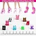 UCanaanA Lot 27 Items Doll Clothes & Accessories for Barbie Doll 8 Sets Fashion Casual Wear Clothes Outfit Handmade Party Dress with 8 Pair Shoes 10 Hangers for 11.5 Inch Girl Doll Birthday Xmas GIF