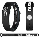 TBSoon Silent Vibrating Alarm Wristband,Alarm Clock Wristband,Strong Shock Alarm Bracelet, Pill Reminder Alarm Watch, Sport Band, for Heavy Sleepers, Fitness, Deaf,Older, Couples Needing Silent Alarms