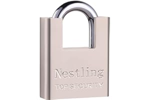 AMMIY Locks with 4 Keys，Keyed Alike Heavy Duty Pad Lock，Outdoor Solid Brass Keyed Padlock, High Security Wraped Beam Padlock with Key for Gate Lock School Gym Locker Storage Unit Fence Hasp Toolbox