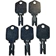 Key 4# 166 Forklift Ignition Key fits Clark Yale Hyster Komatsu Gradall Gehl Crown 5 PC