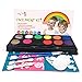 Maydear Face Painting Kit for Kids with 12 Colors Safe and Non-Toxic Large Water Based Face Body Paint, Professional Face Paint Kit - 10 Matte+2 Glitter