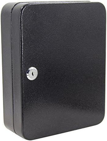 New Black 48 Metal Safe Hook Key Box w/Tag Home Car Lock Storage Case Cabinet Wall Mount