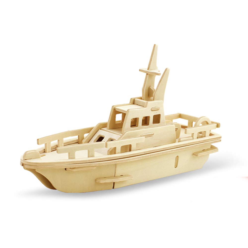 3D Wooden Puzzle Lifeboat Model Woodcraft Construction kit Kids Toys age 5+ (JP294 Lifeboat 34pcs)