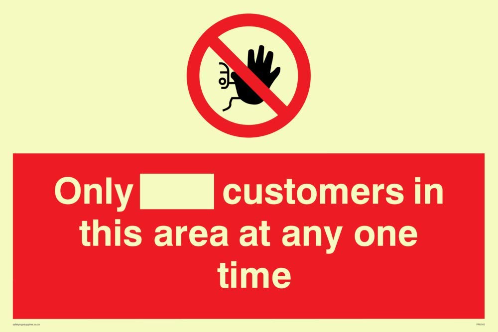 Only [ ] customers in this area at any one time