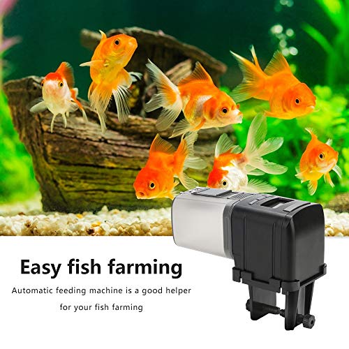 BestFire Automatic Fish Feeder Computer Controlled Fish Food Dispenser Large Capacity Smart Timing Quantitative Feeding with LCD Display for Aquarium Fish Tank Holiday Fish Feeding