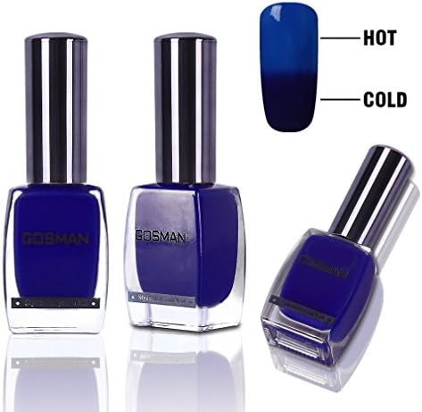 GOSMAN Temperature Color Changing Nail Lacquer Varnish Thermal Color Change Nail Art Polish Quick Dry 60 Seconds 15ML 15006