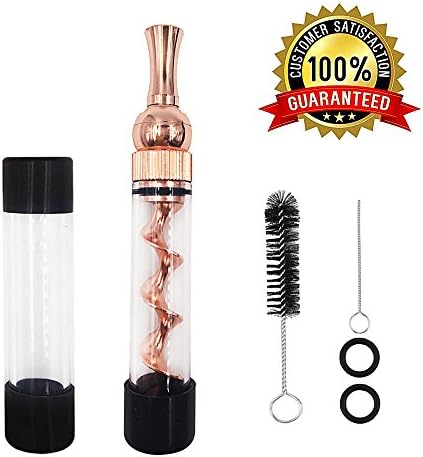 360 Degree Glass Kit for Herbs, Spices with String Bag (Rose Gold)