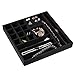 MALEDEN Jewelry Organizer, 2 Layers Lint Jewelry Case Box for Necklace, Earrings, Bracelets and Rings Display, Large Capacity with Lock for Home Storage and Travel