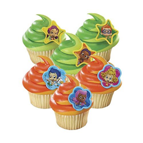 New Bubble Guppies 24 Cupcake Rings Party Favors Birthday