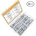 Sutemribor 48Pcs 6 Sizes Heavy Duty Zinc Plated Steel Molly Bolt Hollow Drive Wall Anchor Screws Assortment Kit for Drywall, Plaster and Tile