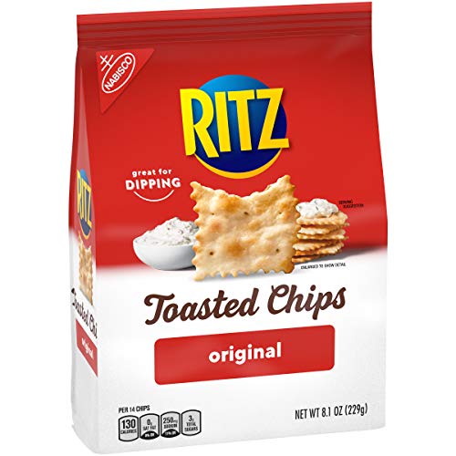 RITZ TOASTED CHIPS ORIGINAL CRACKERS, PARTY SNACKS, 8.1 OZ