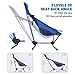 Lightweight Folding Angle-Adjustable Beach Camping Chair with Headrest, Compact for Backpacking Picnic Beach Festival Hiking -with Carry Bag-Max Load Bearing: 300LB,Bluethumb 1