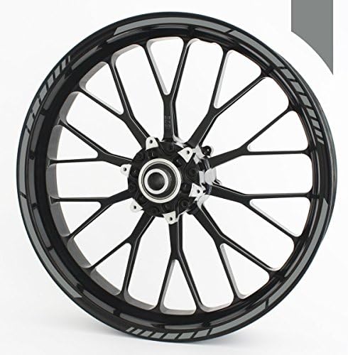 Wandkings GP wheel rim sticker for 15", 16", 17", 18" and 19" Motorcycle &amp; Car Wheels - colour selectable - grey matte