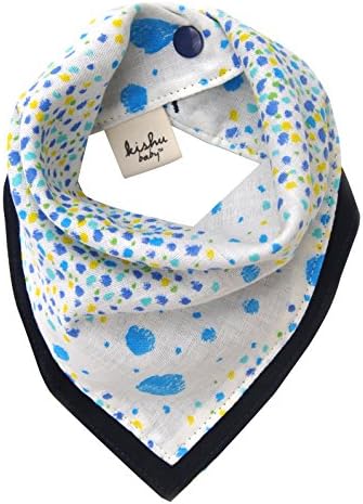 kishu baby Blue Universe Reversible Bandana Baby Bib, Multicolor, One Size