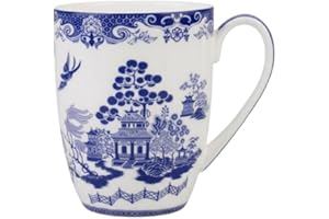 Willow Blue Fine Bone China Latte Mug, 12.5 oz