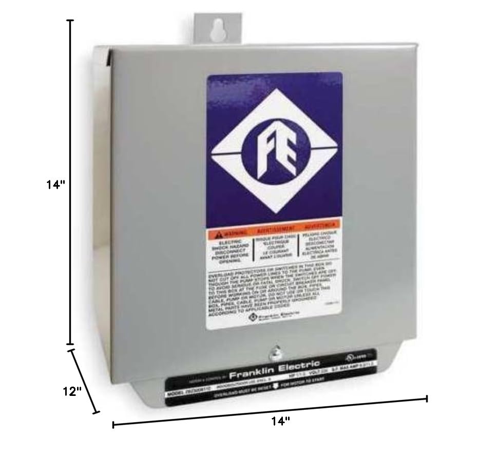 FranklinSports 1.5HP 230V 1Phase Submersible Well Pump Control Box CSCR Type 3R Enclosure