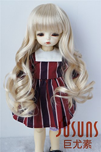 JD148 6-7inch 1/6 YOSD Doll Wigs 15-18CM Blond Long vora Princess BJD Hair Resin Dolls and porceain Doll Accessories
