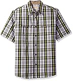 Wrangler Men's Authentics Short Sleeve Canvas Shirt, Anthracite, 2XL