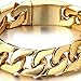 Top Quality Men's Golden Curb Chain Bracelet of Stainless Steel Polished